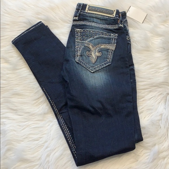 Rock Revival Henna Embellished Skinny Jeans - Picture 1 of 6